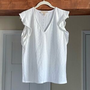 Michael Kors Eyelet Sleeveless Top Size M
